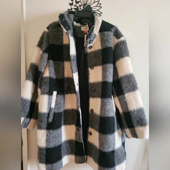 Marine Layer Stephanie Gingham Coat - Picture 2 of 8